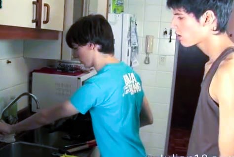 Worker in kitchen